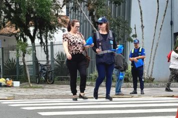 Foto - Ação de educação para o trânsito