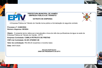 Extrato de Dispensa de Licitação 08/2024
