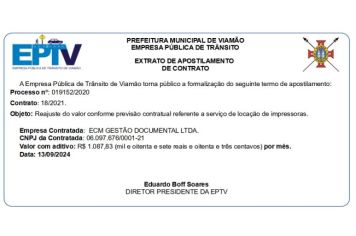 Extrato de Termo de Apostilamento