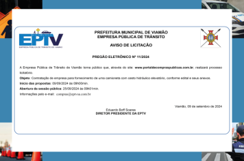 Aviso de Licitação
