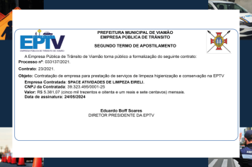 Segundo termo de apostilamento