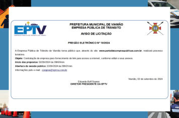 Aviso de Licitação