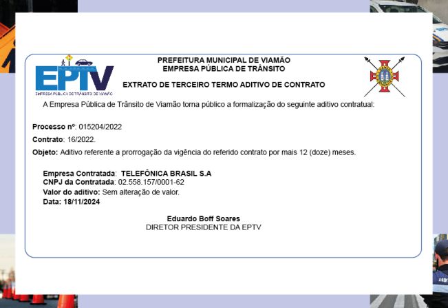 Extrato de terceiro termo aditivo de contrato