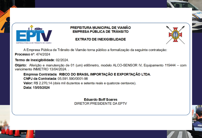 Extrato de Inexigibilidade
