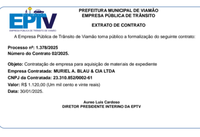 Extrato de Contrato