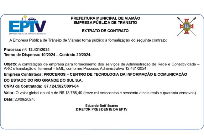 Extrato de Contrato