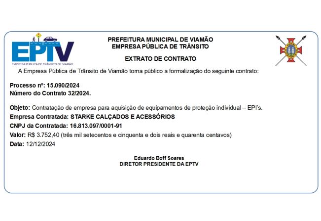 Extrato de Contrato