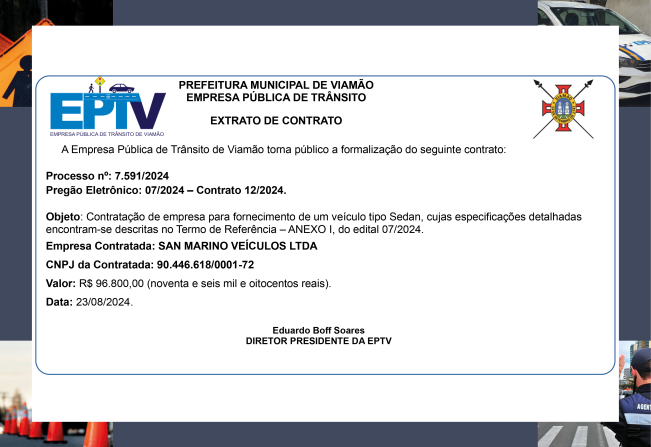 Extrato de Contrato 12/2024