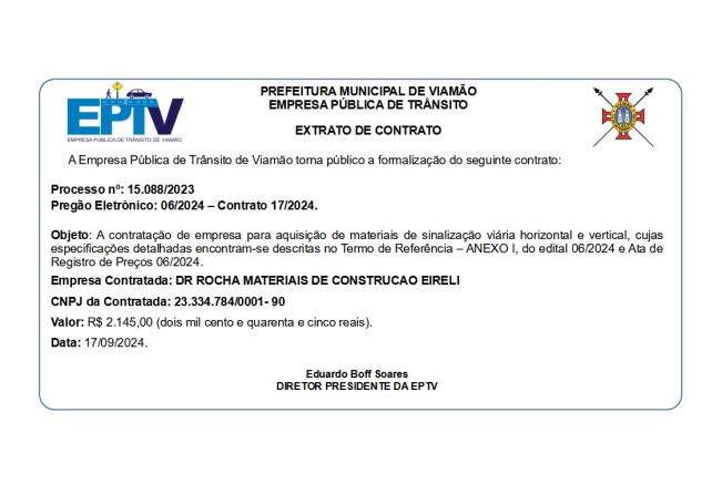 Extrato de Contrato