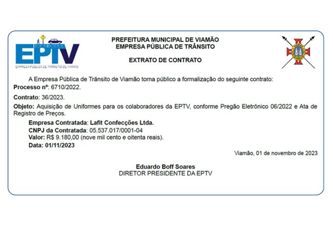 Extrato de Contrato