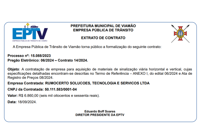 Extrato de Contrato