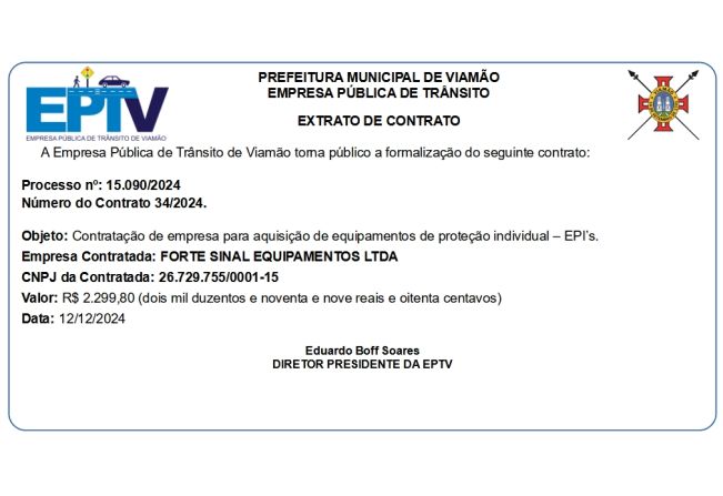 Extrato de Contrato